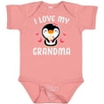 thumbnail image 3 of Inktastic I Love My Grandma with Cute Penguin and Hearts Girls Baby Bodysuit, 3 of 5