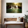 thumbnail image 3 of Elephant Stock Jamaica Ys Falls Wall Art - Horizontal Canvas Wall Art - Living Room Wall Decor - Wellness Canvas - Brown And Teal Decor - 45" x 30", 3 of 8