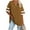 Brown, variant on Half Sleeve V Neck Casual Oversized Women's T-shirt
