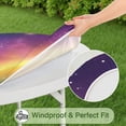thumbnail image 5 of Colorful Tie Dye Nebula Pattern Round Fitted Tablecloth with Elastic Edge,Dining Table Cover Waterproof,Outdoor Round Tablecloth for Camping,Dining,Indoor and Outdoor, 5 of 7