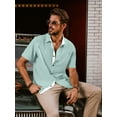 thumbnail image 4 of HAOMEILI Mens Button Down Short Sleeve Shirts Casual Wrinkle-Free Dress Shirts Summer Beach, 4 of 5