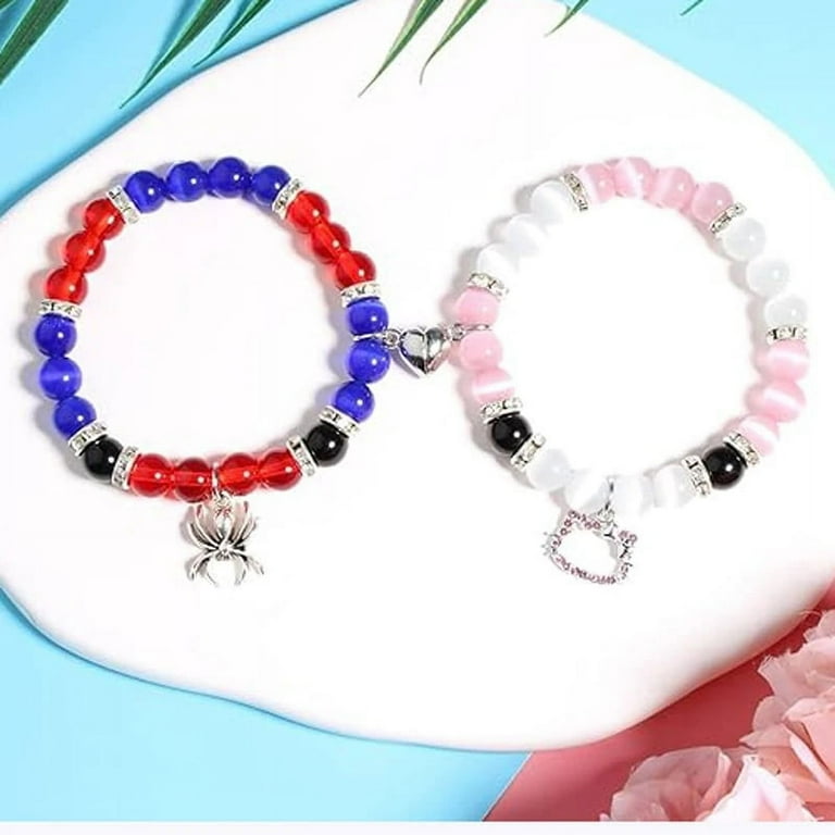 Spider Matching Friendship Bracelets for Best Friends Couples Spider Magnet  Couple Charm Bracelet for BFF Sister Set of 2 - Walmart.com