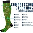 thumbnail image 4 of GZHJMY 1 Pair St. Patrick's Day Clover Compression Socks for Women Men, Knee High Stockings for Athletic Sports,Running,Travel, 4 of 7
