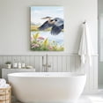 thumbnail image 4 of Flying Heron Canvas Wall Art for Living Room, Rustic Country Flower Plant Bird Grass Texture Blue Sky Wall Decor Framed Artwork Pictures Ready to Hang for Bedroom Office Home Decor, 4 of 9