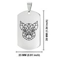 thumbnail image 2 of Stainless Steel Geometric Polygon Pig Animal Dog Tag Pendant Necklace, 2 of 3