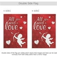 thumbnail image 3 of Valentine''s Day Hearts Cupid Love Garden Yard Flag Banner House Home Decor 12 x 18 inch, Red White Small Mini Decorative Double Sided Welcome Flags for Holiday Wedding Party Outdoor Outside, 3 of 6