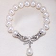 thumbnail image 3 of Simple de Perla Natural Hebilla de Cristal de 7-8mm Sunnimix Pulsera del brazalete, 3 of 8