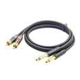 thumbnail image 4 of Cable de interconexión de Cable de Audio de 6,5mm y 6,35mm a RCA, Cable adaptador de línea de conexión macho a macho, 4,9 pies para, 4 of 7