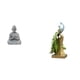 thumbnail image 1 of Estatua de mono,Estatua de Buda Mono para Interiores y Exteriores Budista,Figuras en miniatura meditando para decorar el jardín de casa.,Figura de escritorio,Estante de estatua de pavo real, 1 of 8