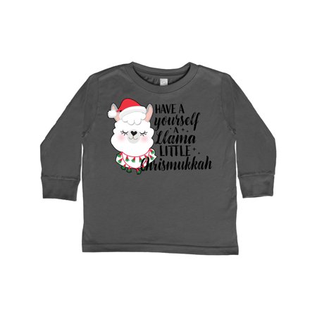 

Inktastic Have Yourself a Llama Little Chrismukkah Gift Toddler Boy or Toddler Girl Long Sleeve T-Shirt