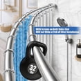 thumbnail image 5 of Adjustable Double Curved Wall Mounted Shower Curtain Rod, 42 to 72 Inches, Silver, Iron, 5 of 7