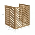 thumbnail image 6 of BELLEZE Privacy Fence Panels for Outside, Wooden Air Conditioner Fence Pool Equipment Generator Trash Can Enclosure Outdoor Fence Panels (3 Panels-Brown), 6 of 7