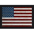 thumbnail image 1 of Distressed American Flag - Lantern Press Artwork (18x12 Giclee Art Print, Gallery Framed, Black Wood), 1 of 4