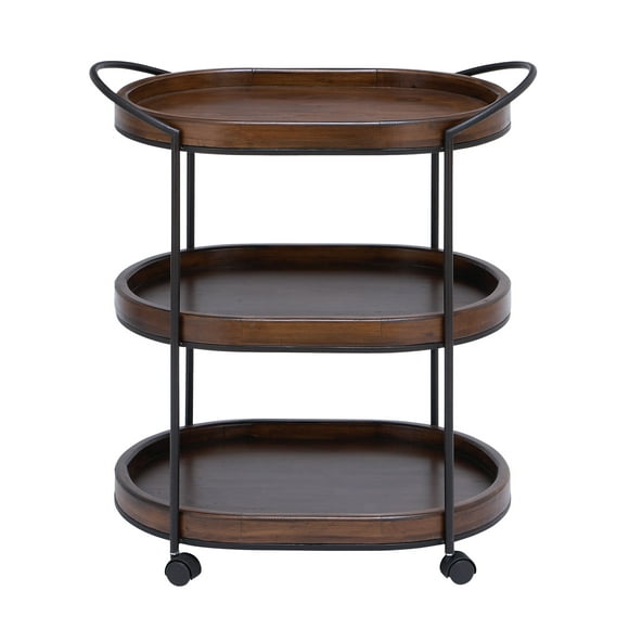Oval Wood Bar Carts