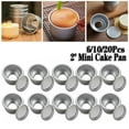 thumbnail image 2 of Chendee Diy 2'' Mini Cake Pan Removable Bottom Pudding For Mold Baking Bakeware Uk,10Pcs, 2 of 9