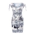 thumbnail image 1 of Blanco Y Negro De Serpiente Patrón Atractivo Del Mini Vestido Sin Mangas Delgado Cuello En Sunnimix Las mujeres \ 's ropa, 1 of 8