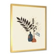 thumbnail image 2 of Designart 'Ancient Boho Art Minimalistic Flowers I' Modern Framed Art Print, 2 of 4