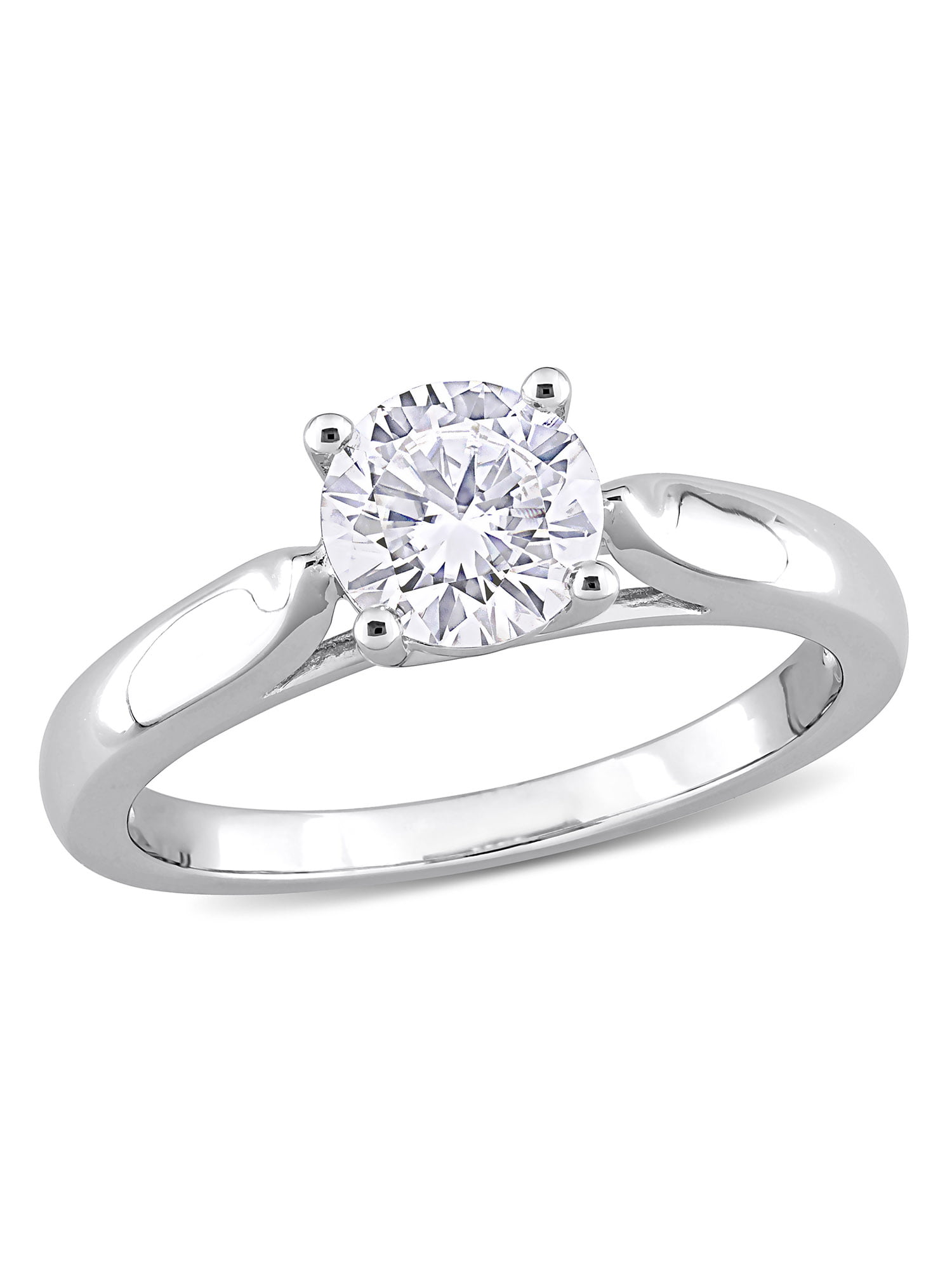 1 Carat Moissanite Ring with 925 Sterling Silver Band M101