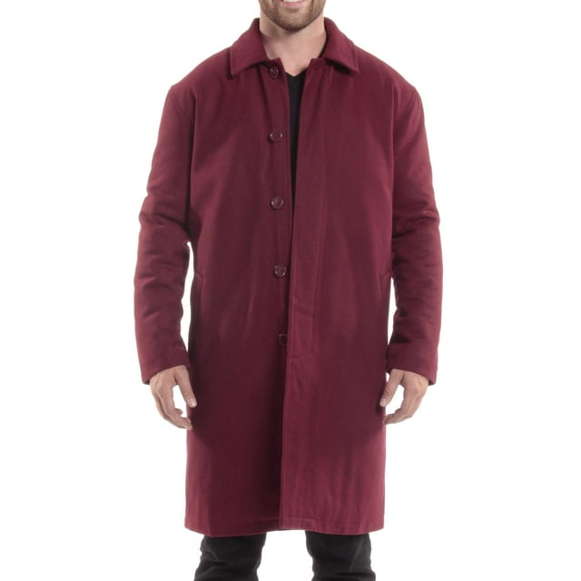 Alpine Swiss Mens Zach Knee Length Jacket Top Coat Trench Wool Blend Overcoat