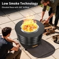 thumbnail image 4 of 26.5 Inch Smokeless Fire Pit, Outdoor Portable Fire Pit with Stand, Removable Ash Pan & Heat Shield, Large Wood Burning Bonfire for Outside, Backyard, Patio, Camping, 4 of 7
