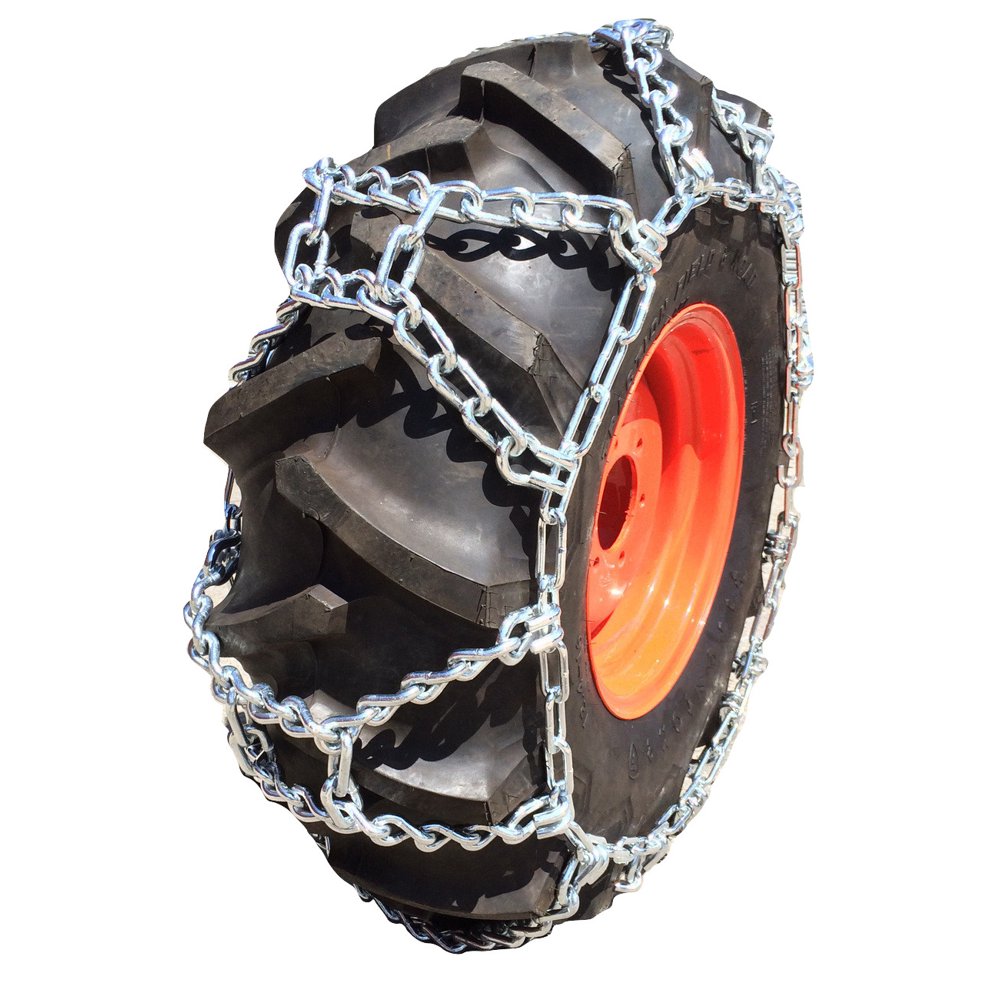 Snow Chains 11.224, 11.2 24 Duo Grip Tractor Tire Chains Set of 2