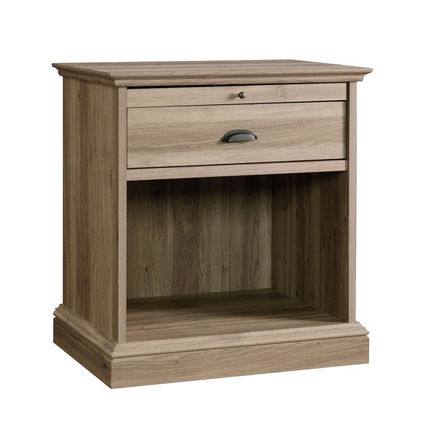 Sauder Barrister Lane Transitional Nightstand Salt Oak Finish Walmart Com Walmart Com