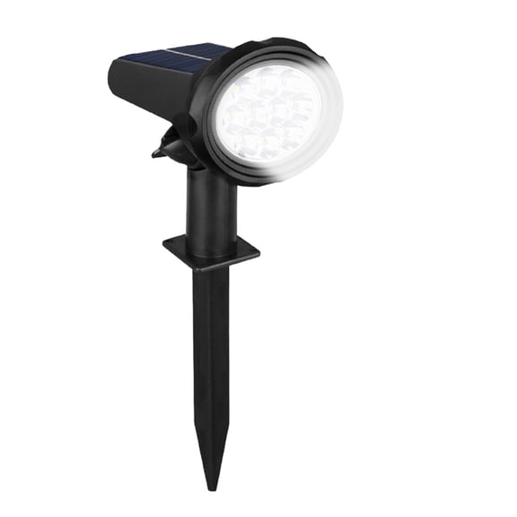 Solar Spot Lights Outdoor White Light, 12 LED Solar Landscape Spotlights with 3 Brightness Modes, 90° Adjustable Wall/Ground Mount Waterproof Auto On Off Solar Uplights for Garden Yard Pathway Tree