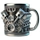 thumbnail image 1 of V8 Engines Stainless Steel Coffee Mug, Car Engine Coffee Cup with Insulated Handle for Car Lovers Gi, 1 of 5