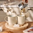 thumbnail image 5 of Famiware 4 Pieces Stoneware 16oz Mug Set, Cappuccino White, 5 of 6