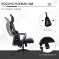 thumbnail image 4 of Vinsetto Chaise Pivotante Coussin Lombaire de Massage USB Siège et Appuie-Tête Réglables, 4 of 10