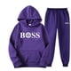 thumbnail image 4 of Conjunto de ropa deportiva para hombre y mujer, sudadera con capucha y pantalones con cordón, ropa deportiva de otoño, 2 piezas, 4 of 5