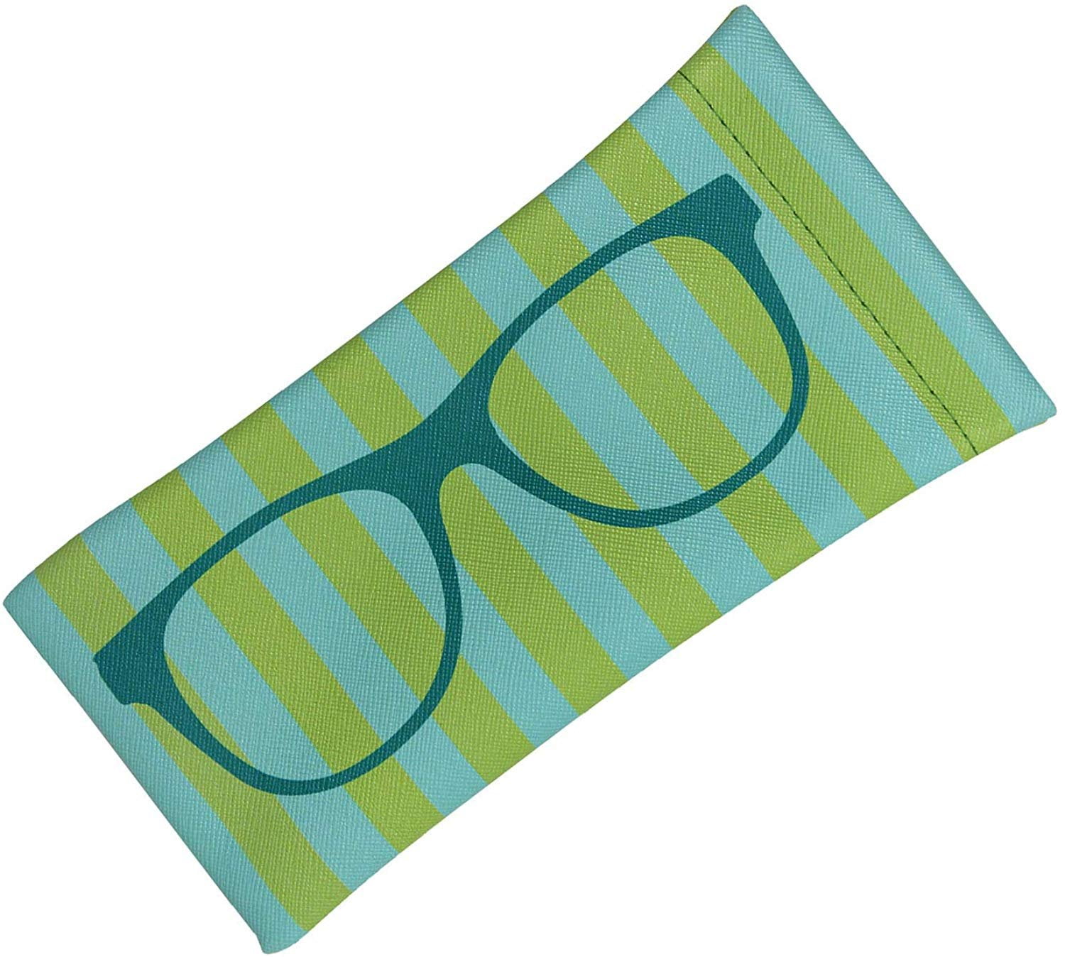 Slip In Eyeglass Case Soft Squeeze Top Pouch For Women Men, Medium To Large Glasses