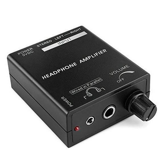 TNP Portable Headphones Amplifier Stereo Headphone Earphone Amp Volume Control Audio Booster with RCA Input 3.5mm 6.3mm Output Jack & Power Switch