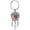 Silver-Red, variant on Wings Feather & Heart Urn Keychain for Ashes Dream Catcher Cremation Jewelry for Ashes Pendant Key Chain