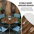 thumbnail image 5 of Coffee Theme Fitted Tablecloth with Elastic Edged, Round Table Cloth for Dining Table, Funny Brown Vintage Beans Latte Tea Cup Waterproof Oil Proof Table Cover for Indoor Outdoor 36"-44", 5 of 8