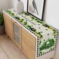 thumbnail image 4 of St. Patrick's Day Table Runner - 36 Inch Long, Kitchen Dining Table Runner Dresser Scarves, Gnomes Shamrocks Truck Gold Coin Plaid Farmhouse Decor for Coffee Tables Wedding Party Banquet, 4 of 8