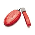 thumbnail image 2 of Vitodeco Leather Smart Key Fob Case Compatible with Nissan Versa, Sentra, Altima, Maxima, Rogue 2007-2022 (5-Button, Red), 2 of 5