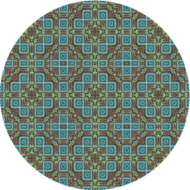 Ahgly Company Tapis Rond Lavable en Machine Intérieur Transitionnel Brun Sépia, 5 Pieds Rond