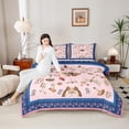 thumbnail image 4 of Homewish Teens Chic Floral Mushroom Bedding Comforter Set 2pcs,Ladybug Moth Dragonfly Twin Comforter Sets Microfiber,Exotic Style Breathable Bedding Set,Ultra Soft Home Decor,Reversible, 4 of 8