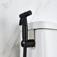 thumbnail image 2 of Stainless Steel Handheld Toilet Bidet Sprayer Set , Bidet Attachment Accessory Kit,Wall Mounted /Toilet Tank Mounted,Muslim Shower for Self Cleaning,Matte Black, 2 of 9