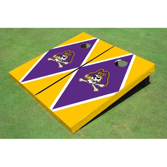 East Carolina University Purple and Yellow Matching Diamond Cornhole Boards