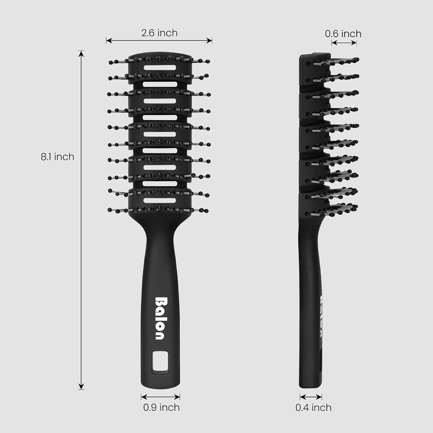 General Hair Brush for Women & Men, Speed Dry Vent Hair Brushes, Pain-Free Detangling Brush for All Wet or Dry, Curly Hair Brush(Black)