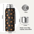 thumbnail image 7 of 20 Oz Black Fall Pumpkin Pattern Coffee Tumbler Double Wall Insulated Stainless Steel Water Bottle | Metal Reusable Thermoses Flask with Cup Cap | Leak & Sweat Proof with Anti-Dust Lid, 7 of 7