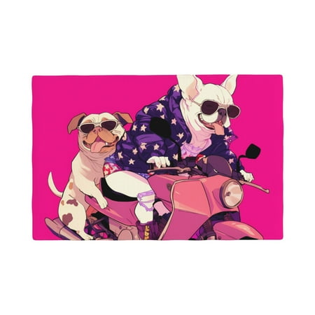 

Placemats Set of 4 Cool French Bulldog No.150 Place mats for Dining Table Indoor/Outdoor Cute Heat Resistant Washable Table Mats(18 x 12 )