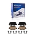 thumbnail image 6 of Detroit Axle - Rear Brake Kit for 2014 2015 2016 2017 2018 Mazda 3 Sport, Drilled & Slotted Disc Brake Rotors Ceramic Brake Pads Replacement : 10.43" inch Rotor, 6 of 7