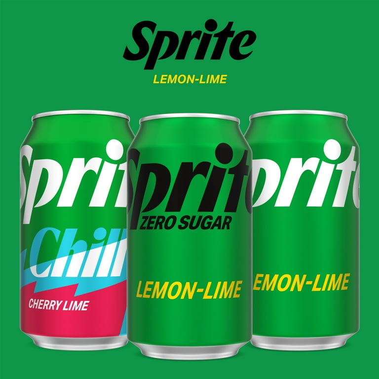 Sprite Zero Sugar Lemon Lime Soda Pop, Clear, 12 fl oz, 12 Sprite Zero Sugar Lemon Lime Soda Pop, Clear, 12 fl oz, 12