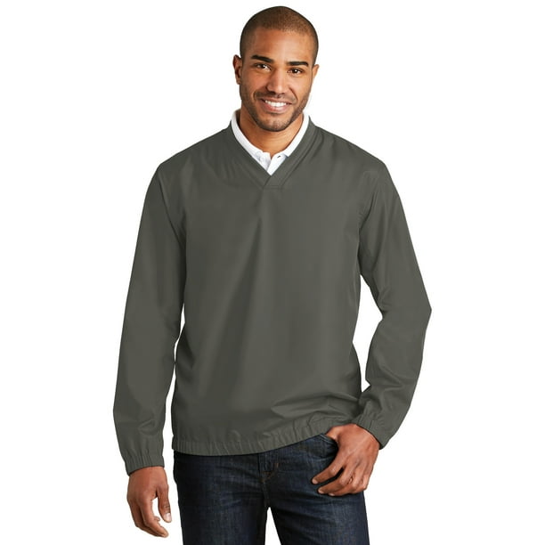 Jersey con cuello en V Zephyr de Port Authority®. J342 Gris Acero M Autoridad Portuaria J342