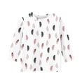thumbnail image 3 of Rvasteizo Fall Winter Girls Base Layer Tops Crewneck Print 3/4 Sleeve Pullover ,5 T, 3 of 3