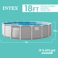 thumbnail image 4 of INTEX 26731EP Prism Frame 18'x48" Above Ground Pool w/ Pump, Ladder, Cover, Ground Cloth, 4 of 7