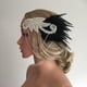 thumbnail image 3 of Vintage dama mujer flor apliques pelo cadena diadema jinwen Headband, 3 of 8